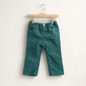 H&M Baby Corduroy Pants 9-12M Green Adjustable Waist Casual‎ Everyday